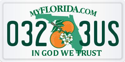 FL license plate 0323US