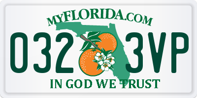 FL license plate 0323VP