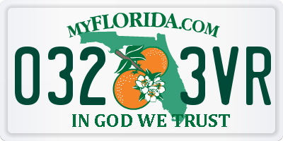 FL license plate 0323VR