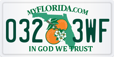 FL license plate 0323WF
