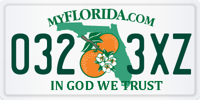 FL license plate 0323XZ