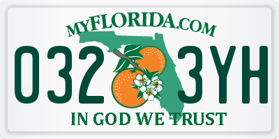 FL license plate 0323YH