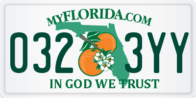 FL license plate 0323YY