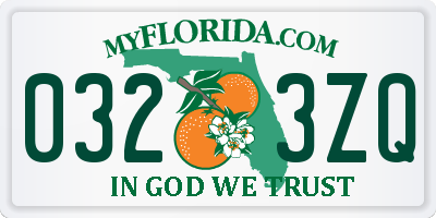 FL license plate 0323ZQ