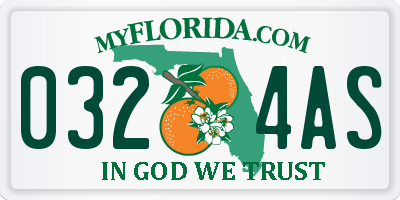 FL license plate 0324AS