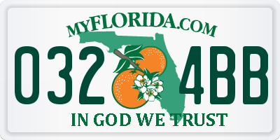 FL license plate 0324BB