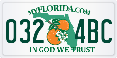 FL license plate 0324BC