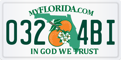 FL license plate 0324BI