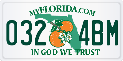 FL license plate 0324BM