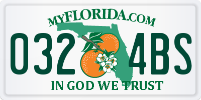 FL license plate 0324BS
