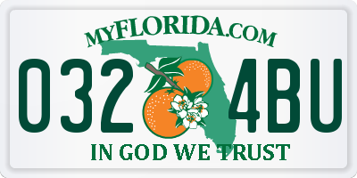 FL license plate 0324BU