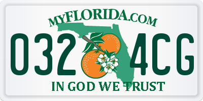 FL license plate 0324CG