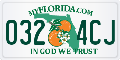 FL license plate 0324CJ
