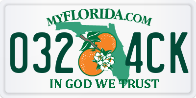 FL license plate 0324CK