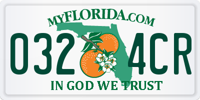 FL license plate 0324CR