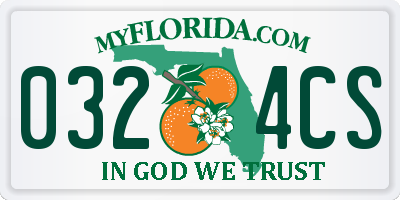 FL license plate 0324CS