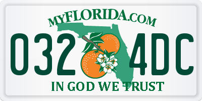 FL license plate 0324DC