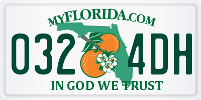 FL license plate 0324DH