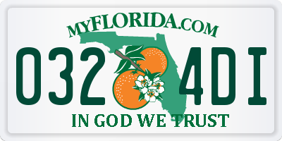 FL license plate 0324DI
