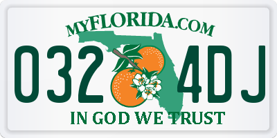 FL license plate 0324DJ