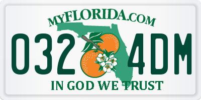 FL license plate 0324DM