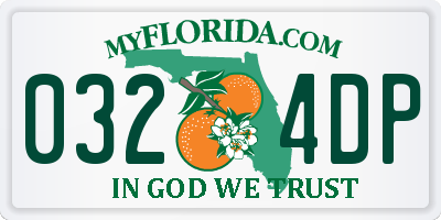 FL license plate 0324DP
