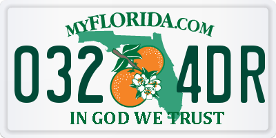 FL license plate 0324DR