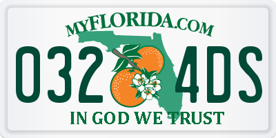 FL license plate 0324DS