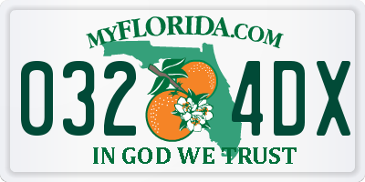 FL license plate 0324DX