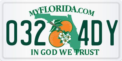FL license plate 0324DY