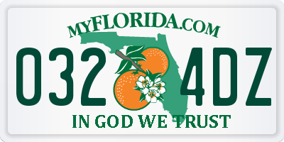 FL license plate 0324DZ
