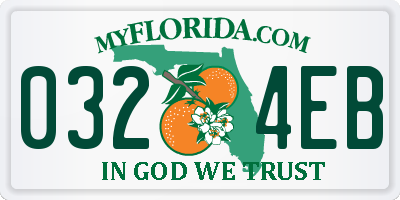 FL license plate 0324EB