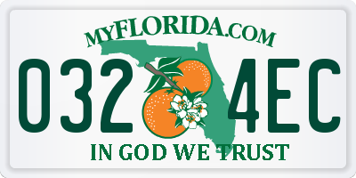 FL license plate 0324EC