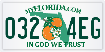 FL license plate 0324EG