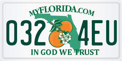 FL license plate 0324EU