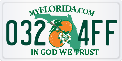 FL license plate 0324FF