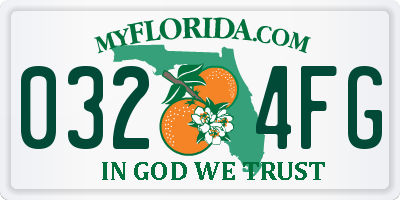 FL license plate 0324FG