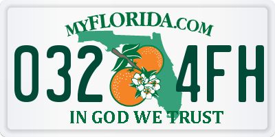 FL license plate 0324FH