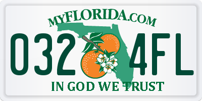 FL license plate 0324FL