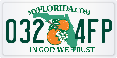 FL license plate 0324FP