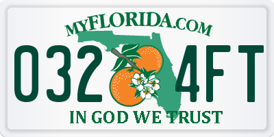 FL license plate 0324FT
