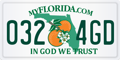 FL license plate 0324GD