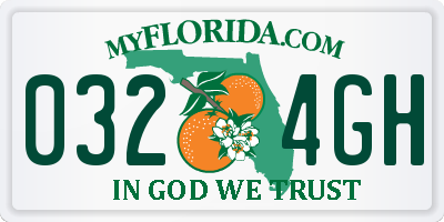 FL license plate 0324GH