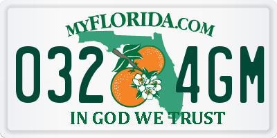 FL license plate 0324GM