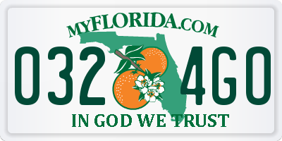 FL license plate 0324GO