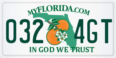 FL license plate 0324GT