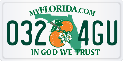 FL license plate 0324GU