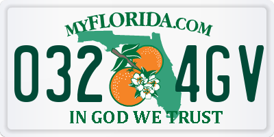 FL license plate 0324GV