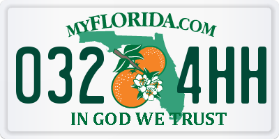 FL license plate 0324HH
