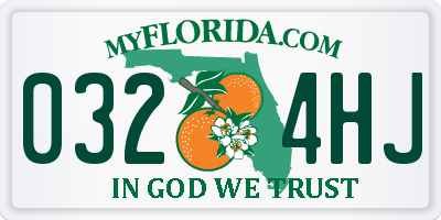 FL license plate 0324HJ